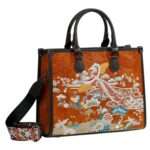 Embroidered PU Leather Handbag