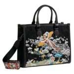 Embroidered PU Leather Handbag